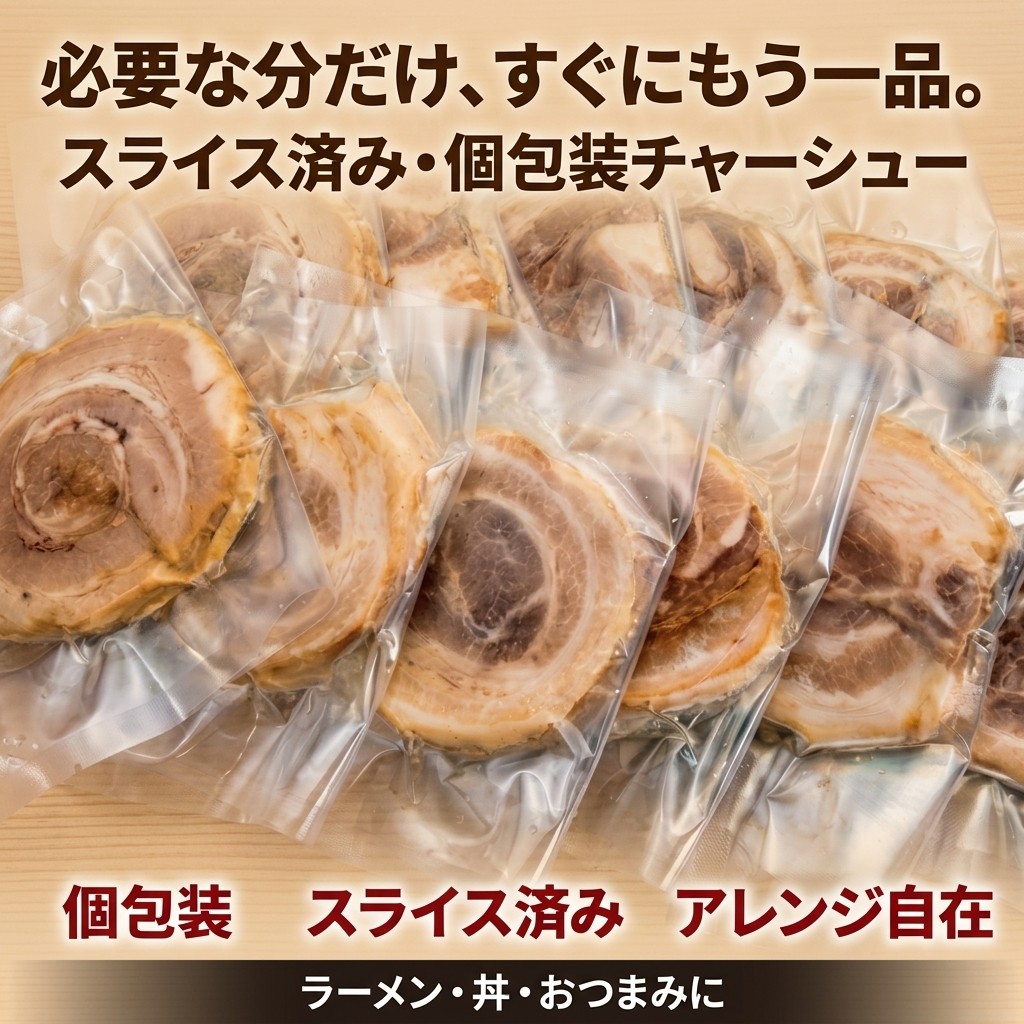 スライス済み個包装チャーシュー LP画像 2